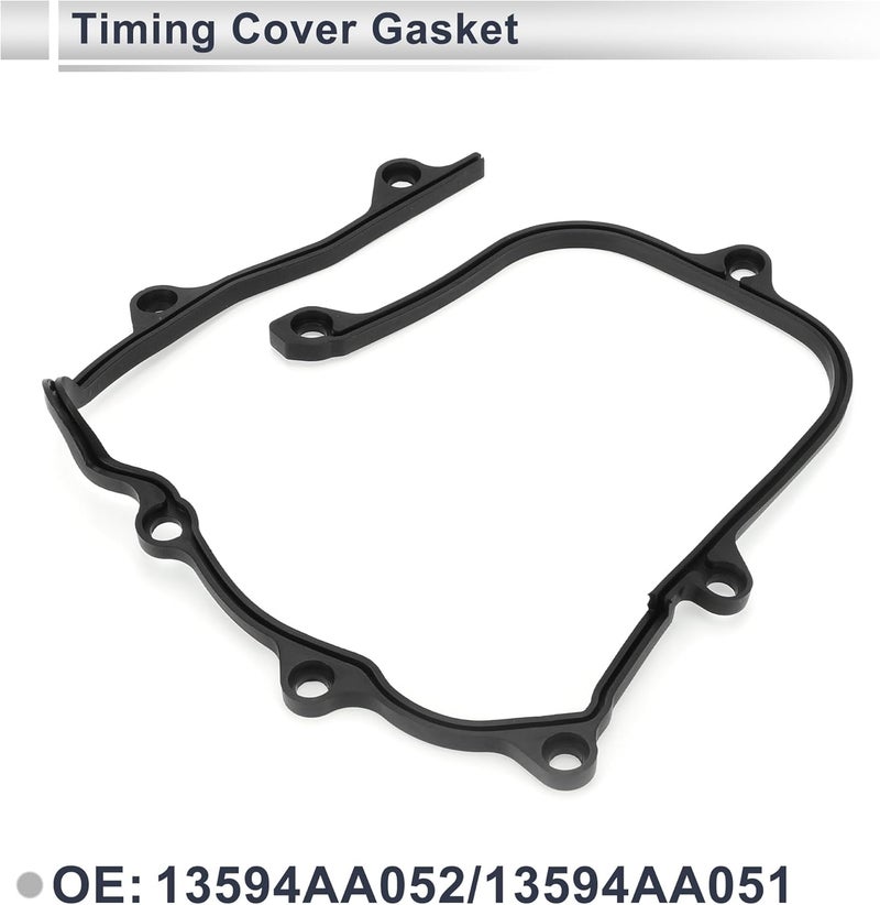RATCHROLL Timing Cover Gasket for Subaru Forester 1999-2010 Long-lasting Sealing Chain Case Cover Gasket No.13594AA052/13594AA051 Rubber 1 Pcs - Image 3